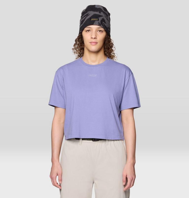 Women's MHW Center Logo Boxy Crop Short Sleeve, Color: Avid, image 1