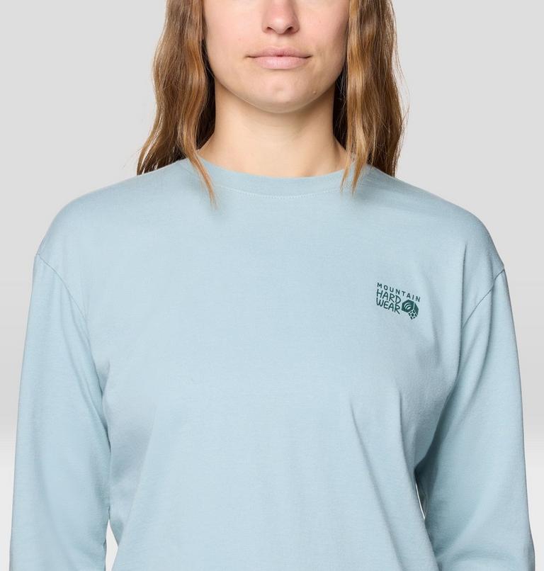 Women's MHW Logo Boxy Long sleeve, Color: Ice Shadow, image 5