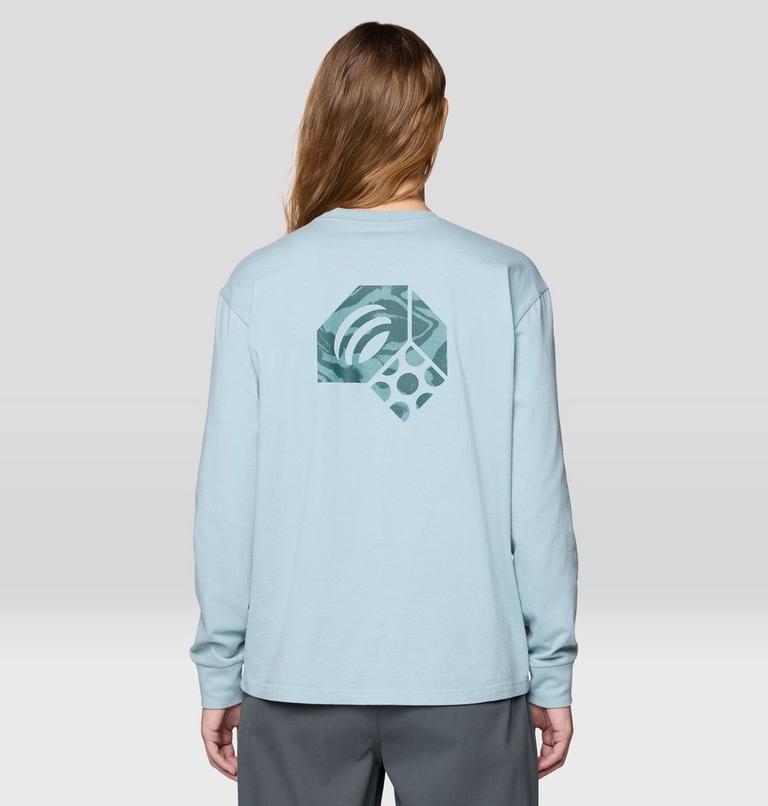 Women's MHW Logo Boxy Long sleeve, Color: Ice Shadow, image 2