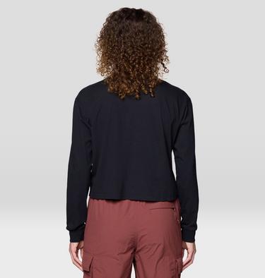 Women's In the Mountains Boxy Crop Long Sleeve, Color: Black, image 6