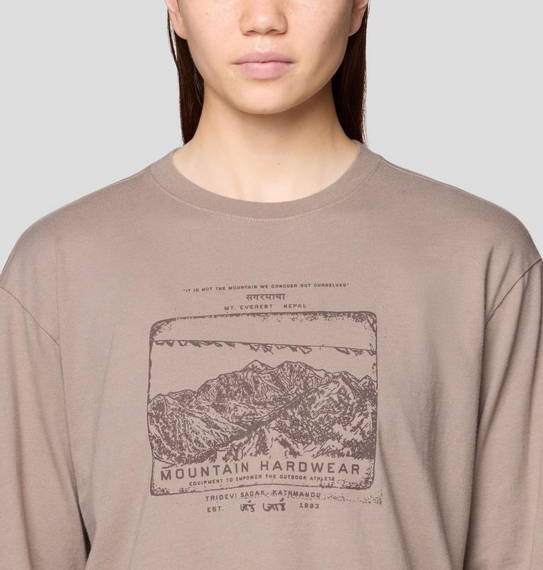 Women's In the Mountains Boxy Crop Long Sleeve, Color: Wild Taupe, image 4