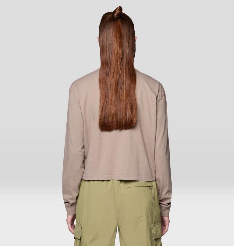 Women's In the Mountains Boxy Crop Long Sleeve, Color: Wild Taupe, image 2