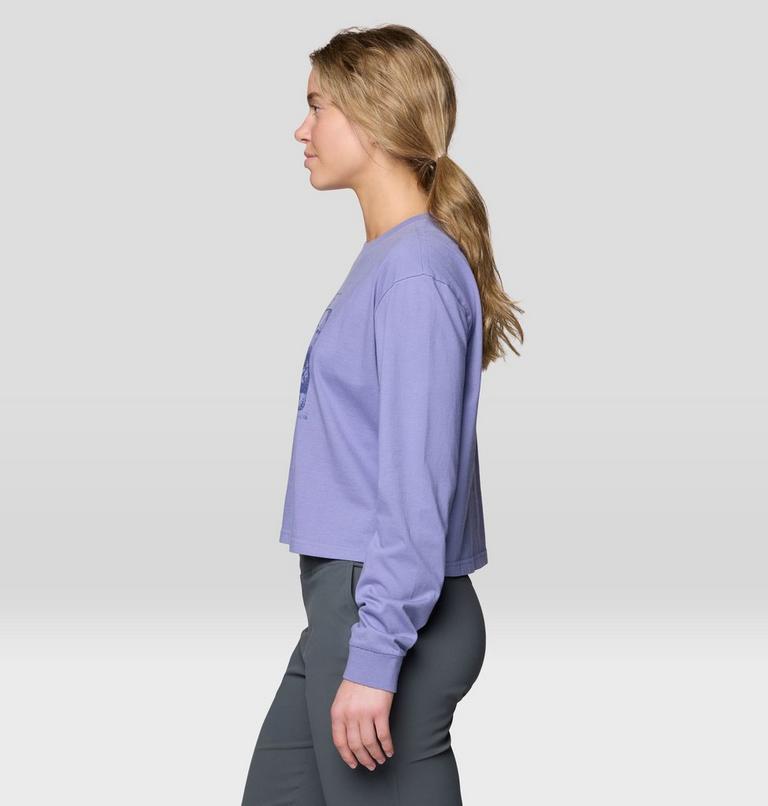 Women's In the Mountains Boxy Crop Long Sleeve, Color: Avid, image 3
