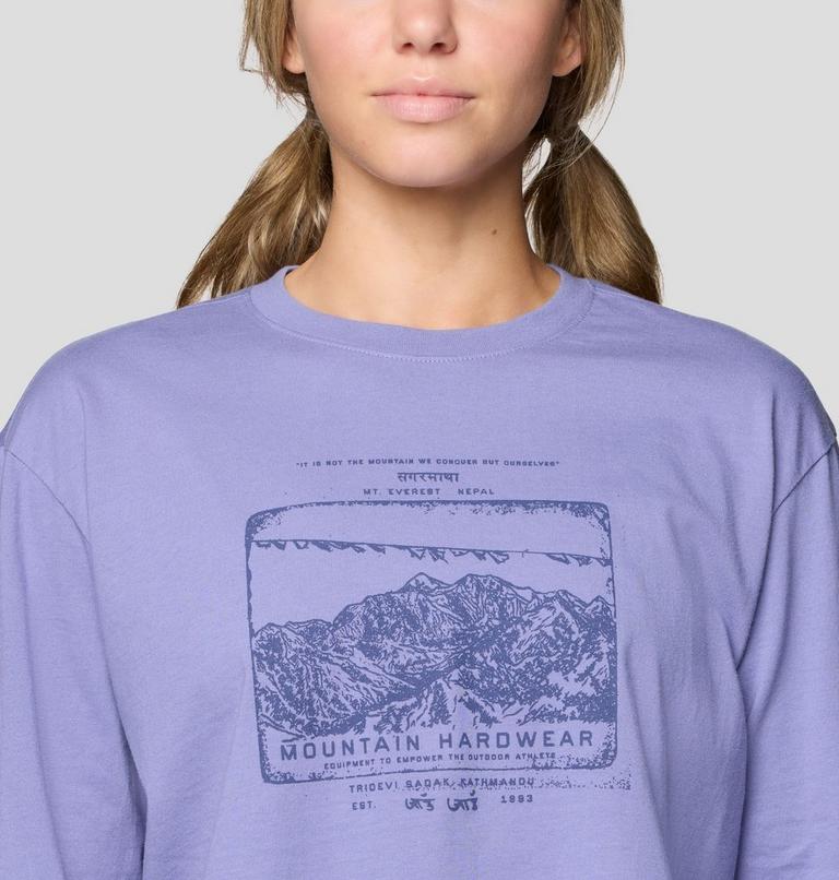 Women's In the Mountains Boxy Crop Long Sleeve, Color: Avid, image 4