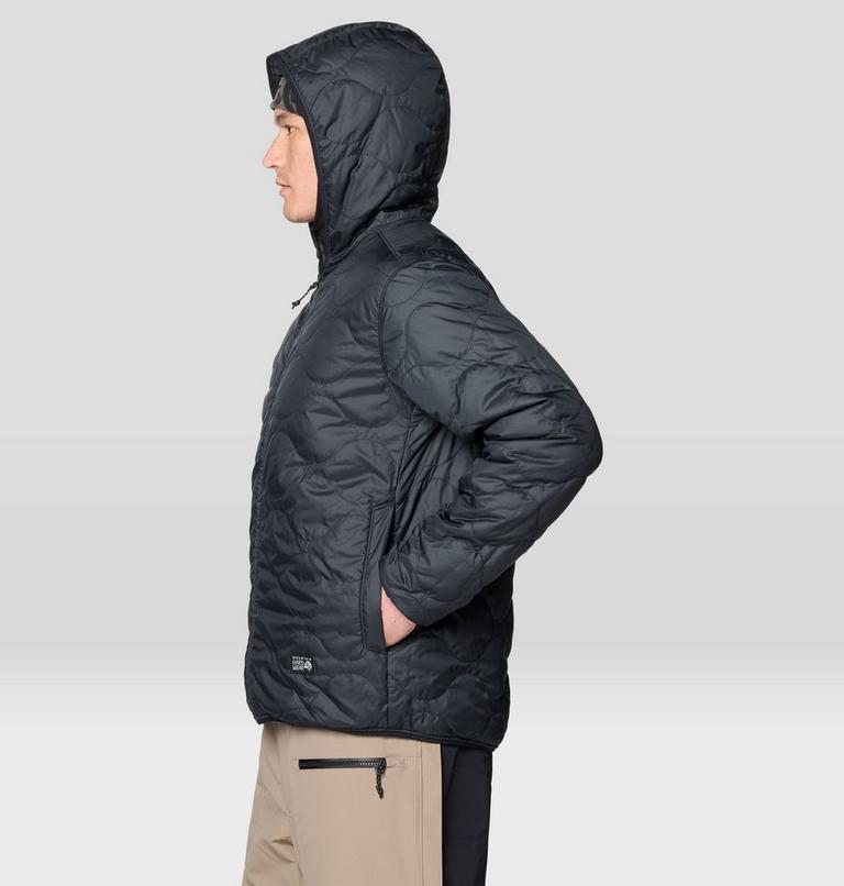 Men's Après Pro Insulated Hooded Jacket, Color: Volcanic Rockstrata, Black, image 9