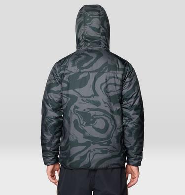 Men's Après Pro Insulated Hooded Jacket, Color: Volcanic Rockstrata, Black, image 15