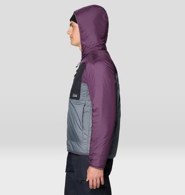 Men's Après Pro Insulated Hooded Jacket, Color: Foil Grey, Dusty Purple, Black, image 3