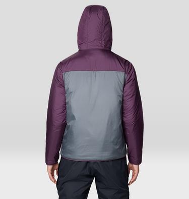 Men's Après Pro Insulated Hooded Jacket, Color: Foil Grey, Dusty Purple, Black, image 2