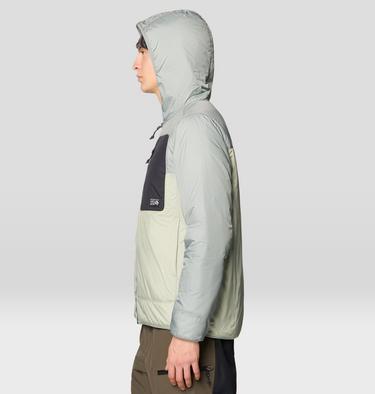 Men's Après Pro Insulated Hooded Jacket, Color: White Sage, Wet Stone, Black, image 8