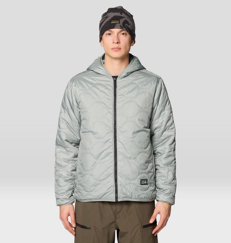 Men's Après Pro Insulated Hooded Jacket, Color: White Sage, Wet Stone, Black, image 6