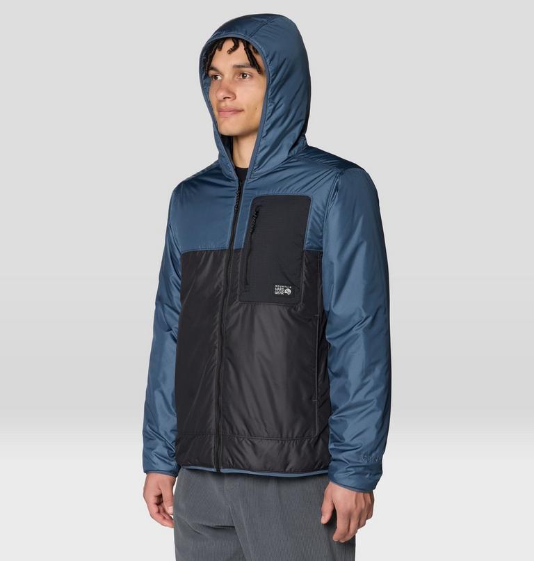 Men's Apr&egrave;s Pro Insulated Hooded Jacket, Color: Astral Blue, Shark, image 5