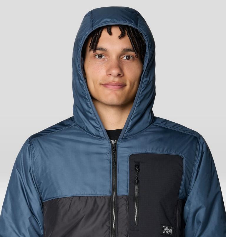 Men's Apr&egrave;s Pro Insulated Hooded Jacket, Color: Astral Blue, Shark, image 6