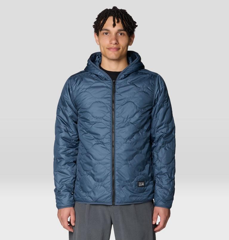 Men's Apr&egrave;s Pro Insulated Hooded Jacket, Color: Astral Blue, Shark, image 7