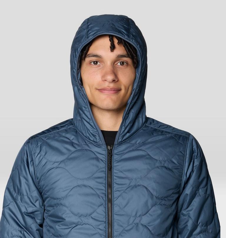 Men's Apr&egrave;s Pro Insulated Hooded Jacket, Color: Astral Blue, Shark, image 9