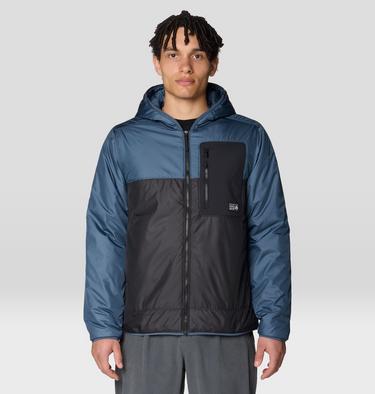Men's Apr&egrave;s Pro Insulated Hooded Jacket, Color: Astral Blue, Shark, image 17