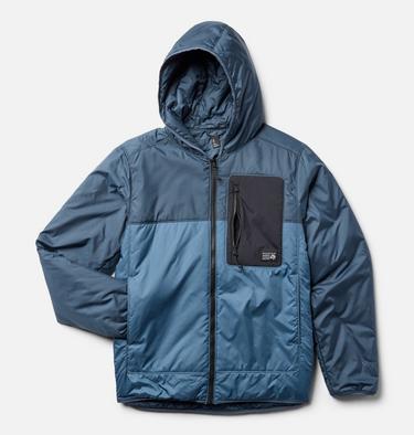 Men's Après Pro Insulated Hooded Jacket, Color: Adriatic Blue, Moon Blue, Black, image 10
