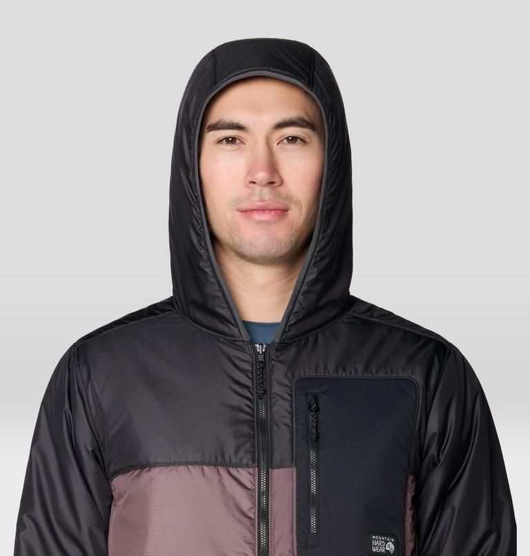 Men's Apr&egrave;s Pro Insulated Hooded Jacket, Color: Purple Sage, Shark, image 5
