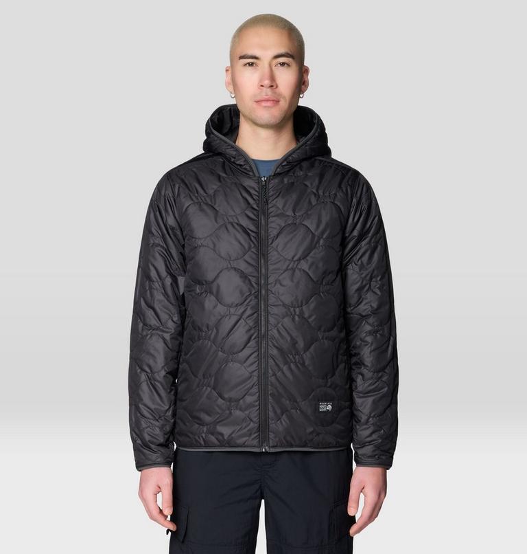 Men's Apr&egrave;s Pro Insulated Hooded Jacket, Color: Purple Sage, Shark, image 6