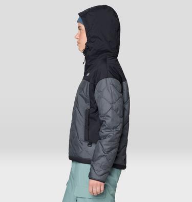 Women's Après Pro Insulated Hooded Jacket, Color: Volcanic, Black, image 3