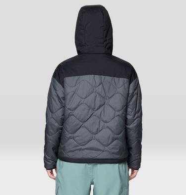 Women's Après Pro Insulated Hooded Jacket, Color: Volcanic, Black, image 2