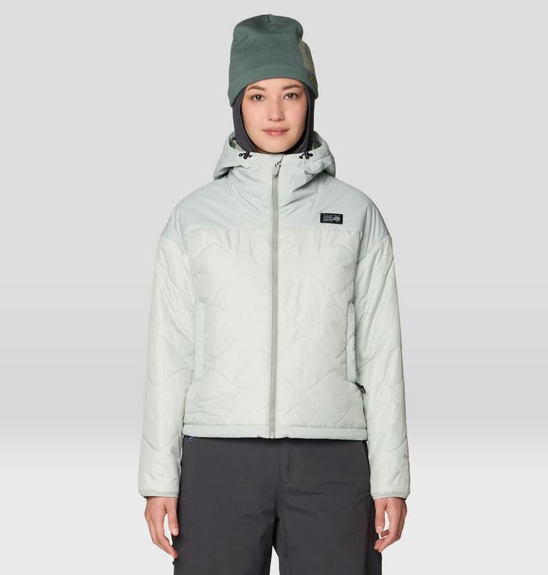 Women's Apr&egrave;s Pro Insulated Hooded Jacket, Color: Gamma Grey, image 1