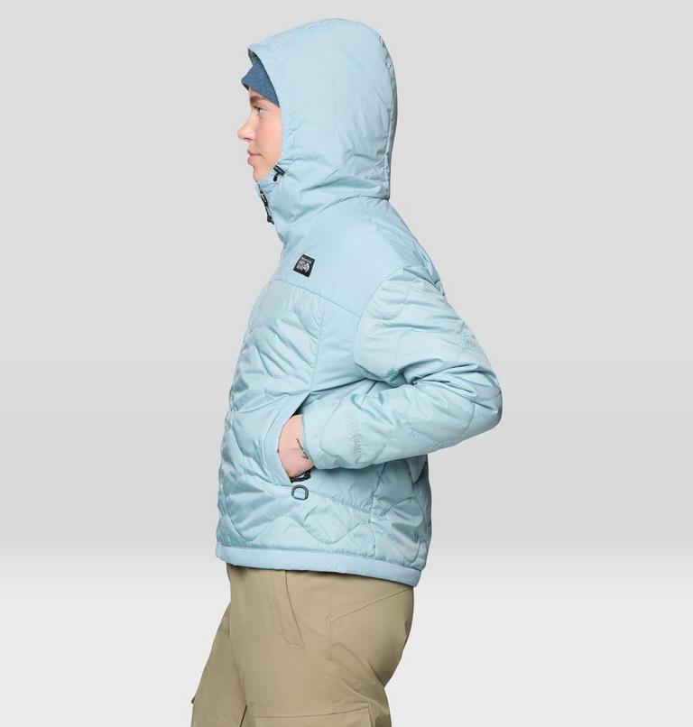 Women's Après Pro Insulated Hooded Jacket, Color: Ice Shadow, image 3
