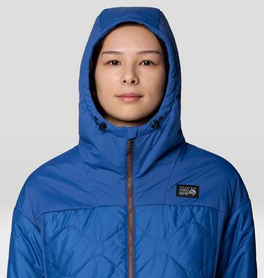 Women's Apr&egrave;s Pro Insulated Hooded Jacket, Color: Berry Blue, image 20
