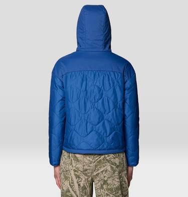 Women's Apr&egrave;s Pro Insulated Hooded Jacket, Color: Berry Blue, image 18