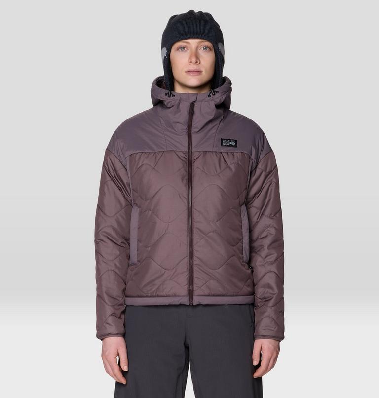 Women's Apr&egrave;s Pro Insulated Hooded Jacket, Color: Purple Sage, image 1