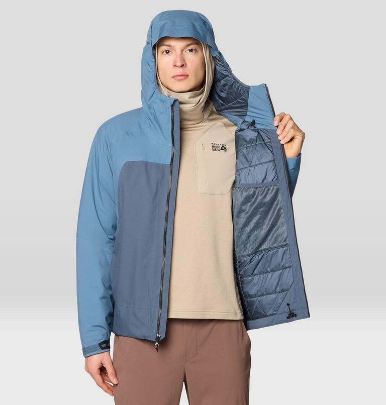 Stretch Ozonic Insulated Jacket, Color: Adriatic Blue, Moon Blue, image 7
