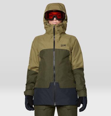 Women's Cloud Bank GORE-TEX Jacket, Color: Landslide, Dark Pine, Black, image 8