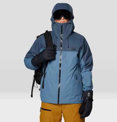 Men's Firefall Trifecta Jacket, Color: Adriatic Blue, Moon Blue, image 12