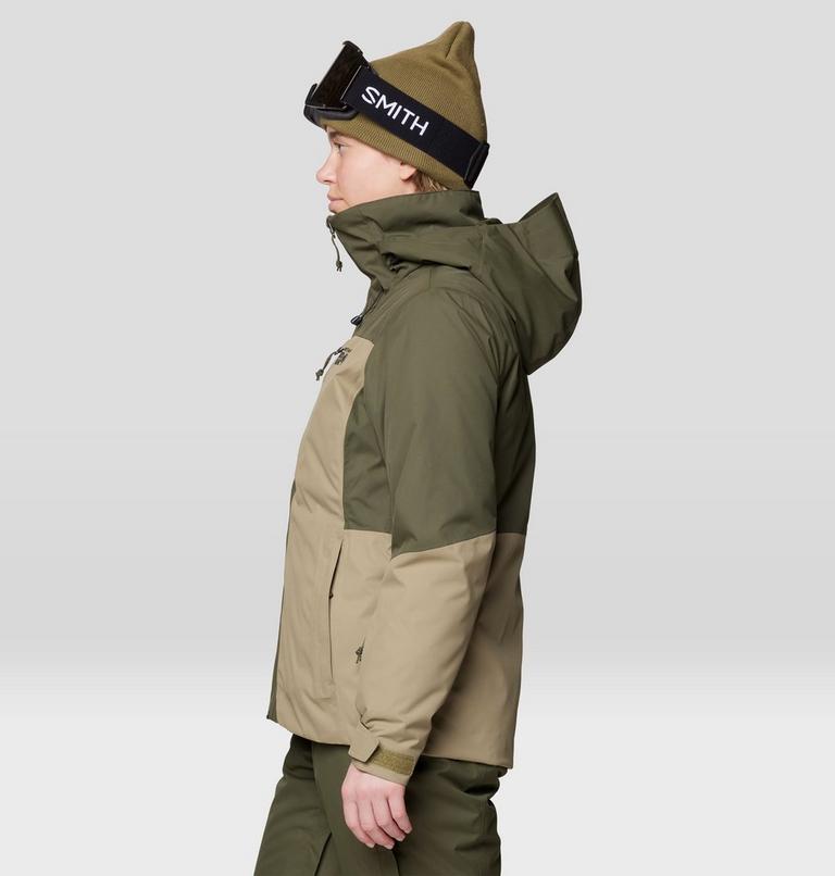 Women's Firefall Trifecta Jacket, Color: Dark Pine, Landslide, image 3