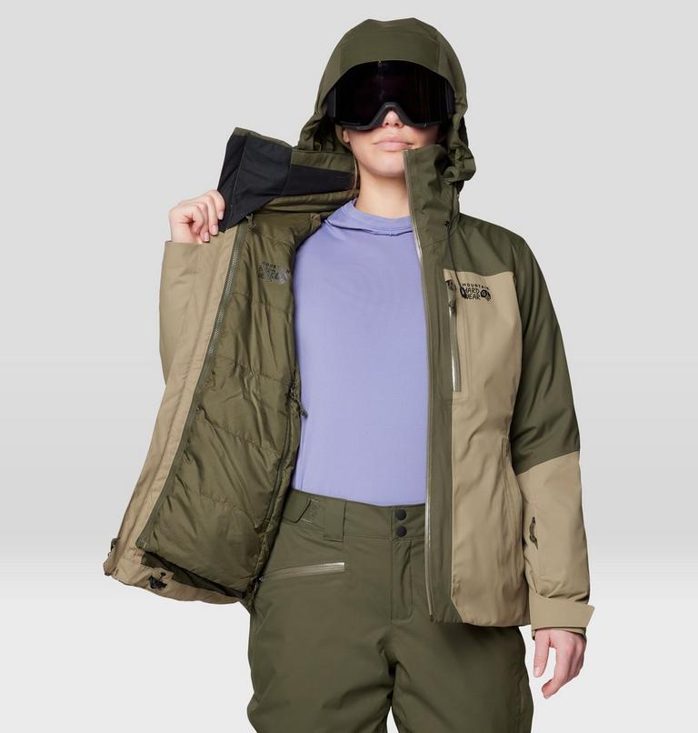 Women's Firefall Trifecta Jacket, Color: Dark Pine, Landslide, image 5