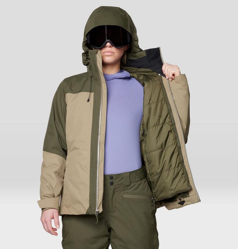 Women's Firefall Trifecta Jacket, Color: Dark Pine, Landslide, image 6