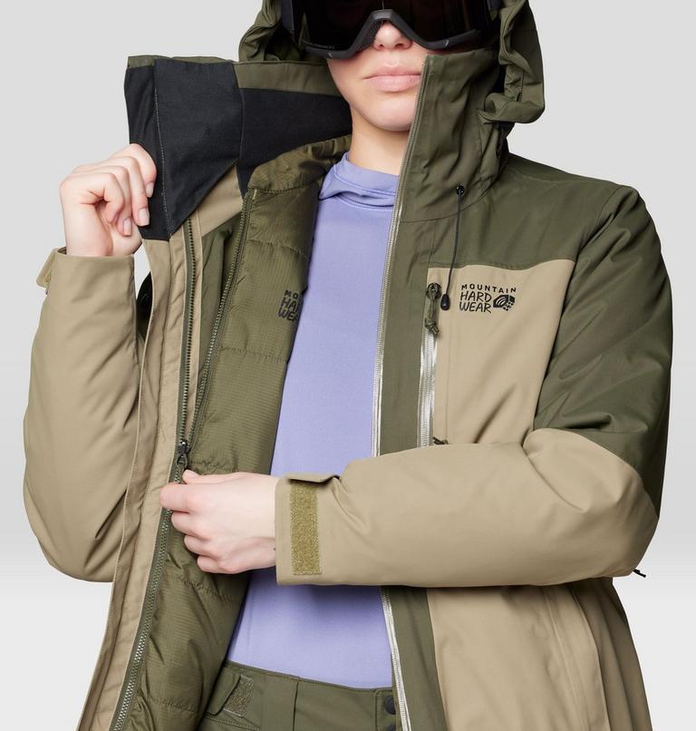 Women's Firefall Trifecta Jacket, Color: Dark Pine, Landslide, image 7