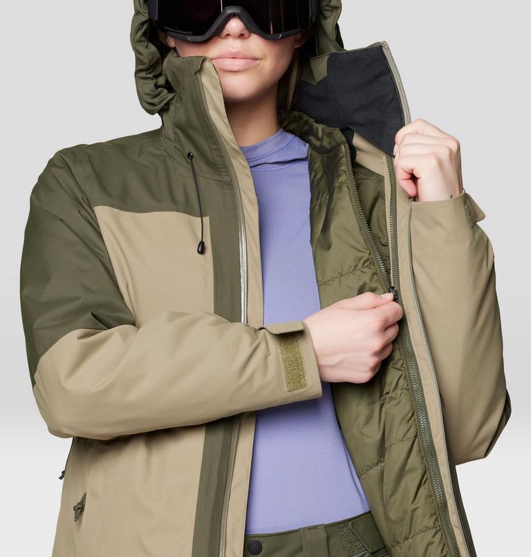 Women's Firefall Trifecta Jacket, Color: Dark Pine, Landslide, image 8