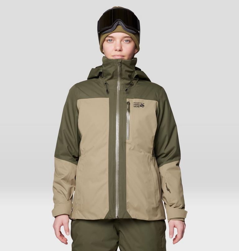 Women's Firefall Trifecta Jacket, Color: Dark Pine, Landslide, image 1