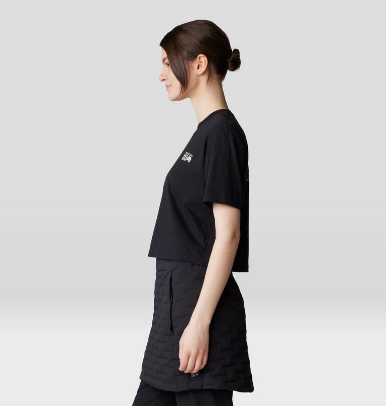Women's MHW Box Logo Boxy Crop Short Sleeve, Color: Black, image 3