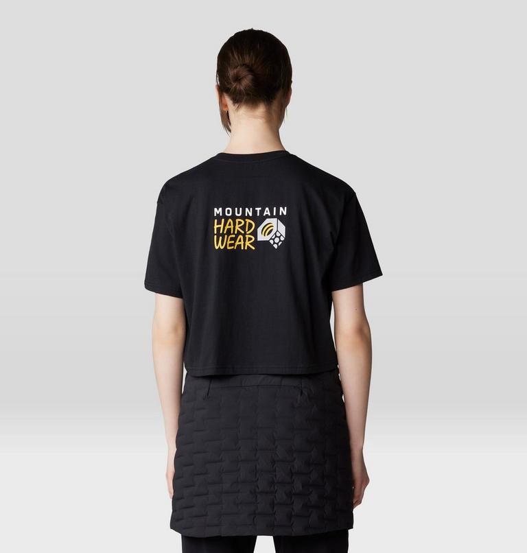 Women's MHW Box Logo Boxy Crop Short Sleeve, Color: Black, image 2