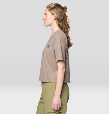 Women's MHW Box Logo Boxy Crop Short Sleeve, Color: Wild Taupe, image 15
