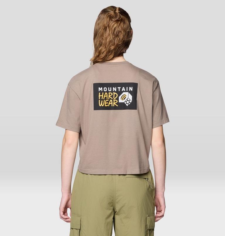 Women's MHW Box Logo Boxy Crop Short Sleeve, Color: Wild Taupe, image 2