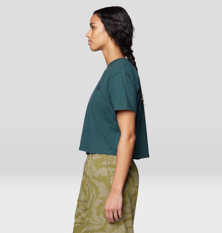Women's MHW Box Logo Boxy Crop Short Sleeve, Color: Verve, image 3