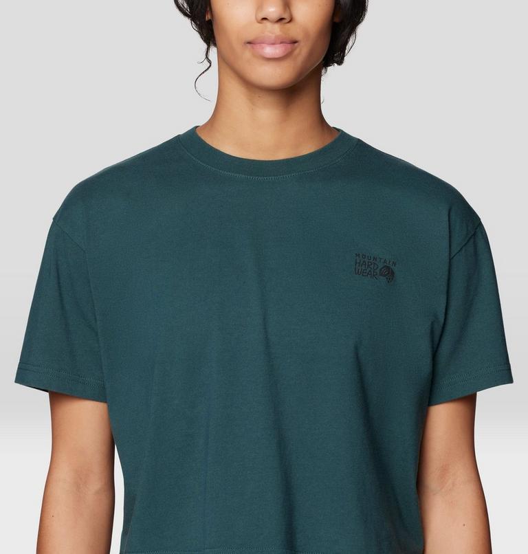 Women's MHW Box Logo Boxy Crop Short Sleeve, Color: Verve, image 5