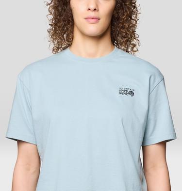 Women's MHW Box Logo Boxy Crop Short Sleeve, Color: Ice Shadow, image 4