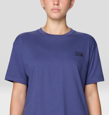 Women's MHW Box Logo Boxy Crop Short Sleeve, Color: Lapis Dusk, image 4