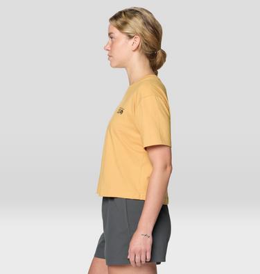 Women's MHW Box Logo Boxy Crop Short Sleeve, Color: Sundown Gold, image 7