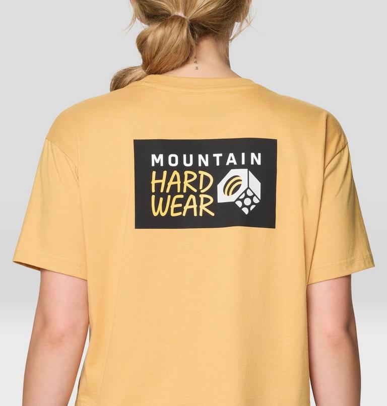 Women's MHW Box Logo Boxy Crop Short Sleeve, Color: Sundown Gold, image 5