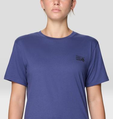 Women's MHW Box Logo Short Sleeve, Color: Lapis Dusk, image 8