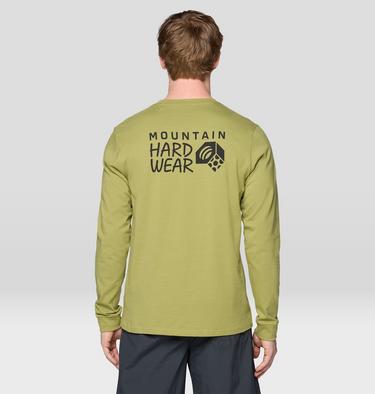 Men's MHW Back Logo Long Sleeve, Color: Fatigue Green, image 2